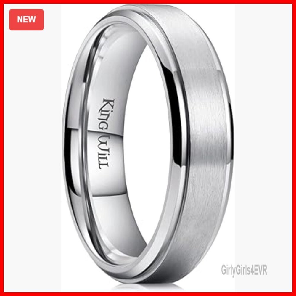 Titanium Wedding Band Comfort Fit Ring Size 10 Unisex Daily Wear